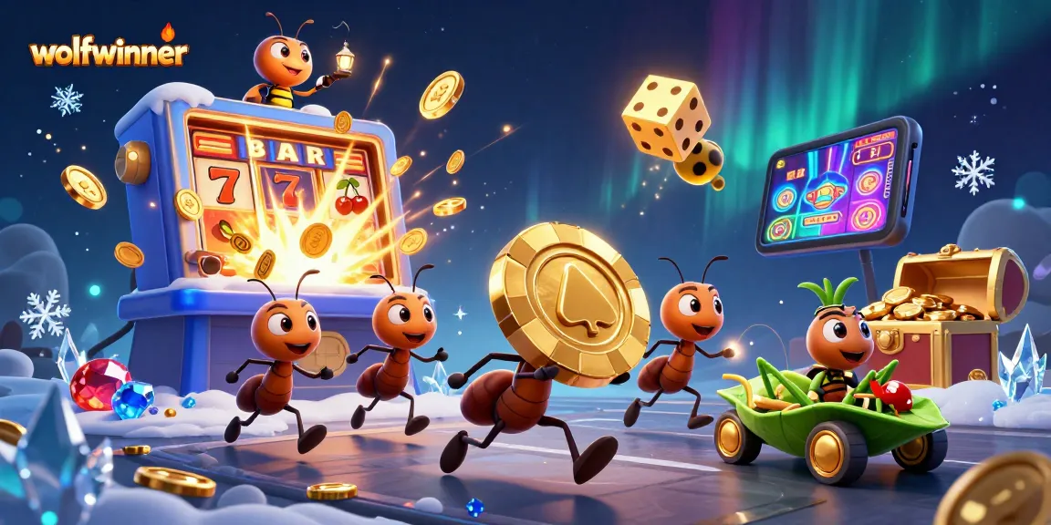Engage with the wolfwinner gaming experience as animated ants embark on a thrilling casino heist.