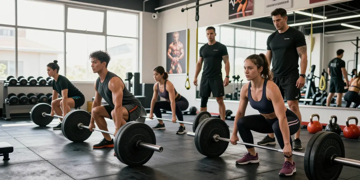 Anabolika Shop Deutschland zeigt Bodybuilder, die hart in einem modernen Fitnessstudio trainieren und ihre Hingabe an Muskelwachstum und Fitness demonstrieren.
