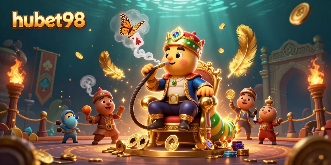 Experience hubet98's vibrant online gaming with 3D characters in an engaging casino scene.