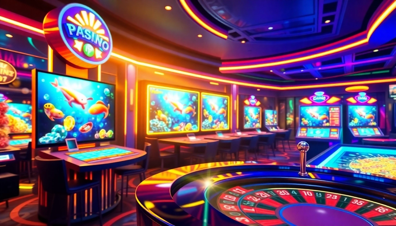 bắn cá đổi thưởng gaming interface with colorful visuals and engaging gameplay elements