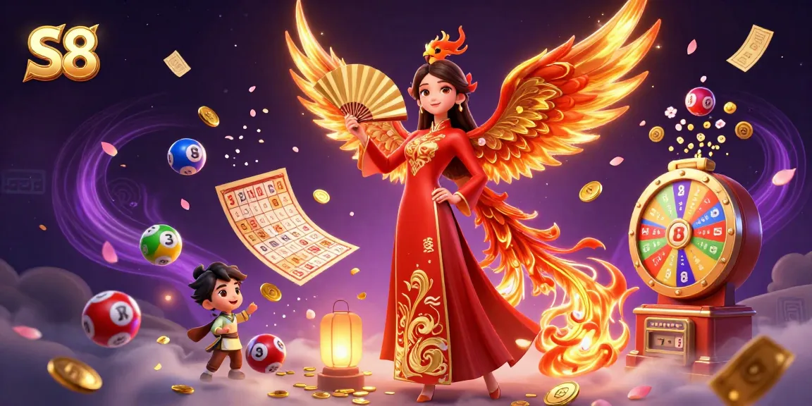 Experience exciting gameplay at S8 with colorful lottery balls and a captivating 3D scene.