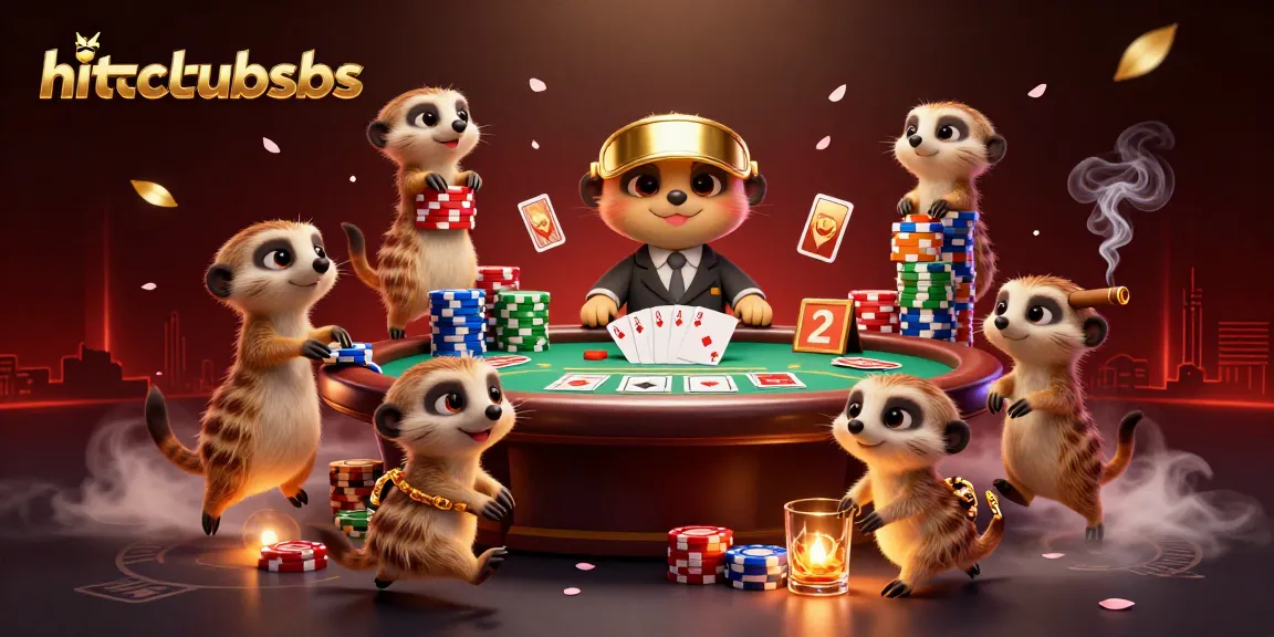 Experience the excitement at hitclubsbs with playful meerkats running a lively casino scene.
