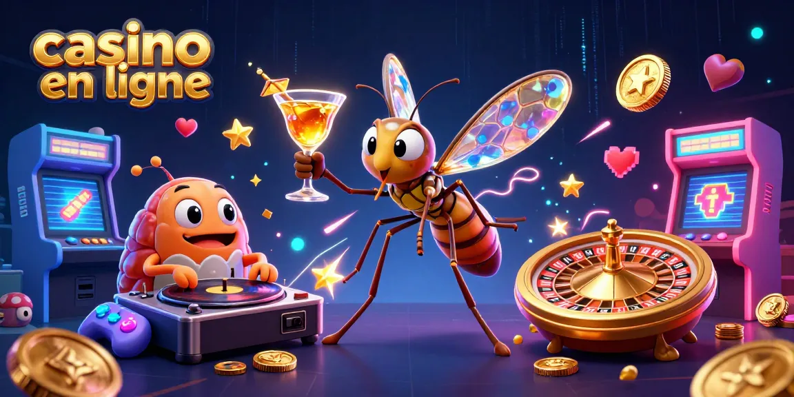 Expérimentez casino en ligne avec une illustration animée vibrante mettant en scène des personnages ludiques.