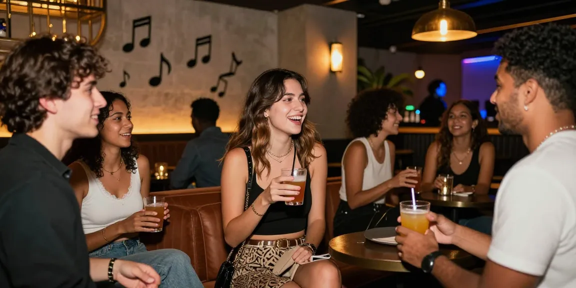 Gái gọi tận hưởng không khí sôi động cùng bạn bè tại quán bar