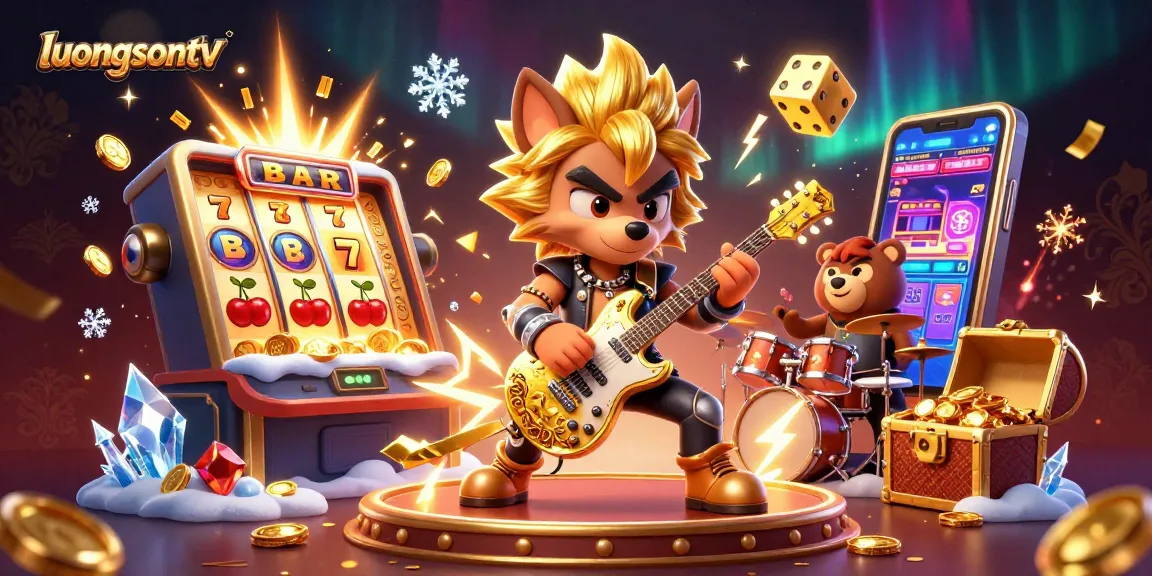 Experience excitement with luongsontv's vibrant casino scene featuring rock star characters and jackpots.