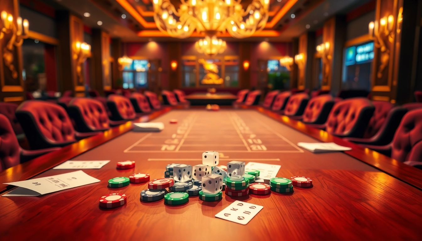 Experience an immersive game tài xỉu setup in a luxurious casino environment.