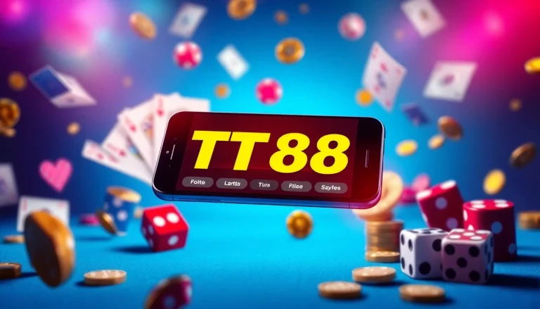 TT88 online betting app interface showcasing exciting gaming features and user-friendly design.