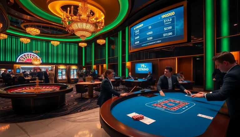 79king luxury casino scene with roulette, cards, and premium betting action