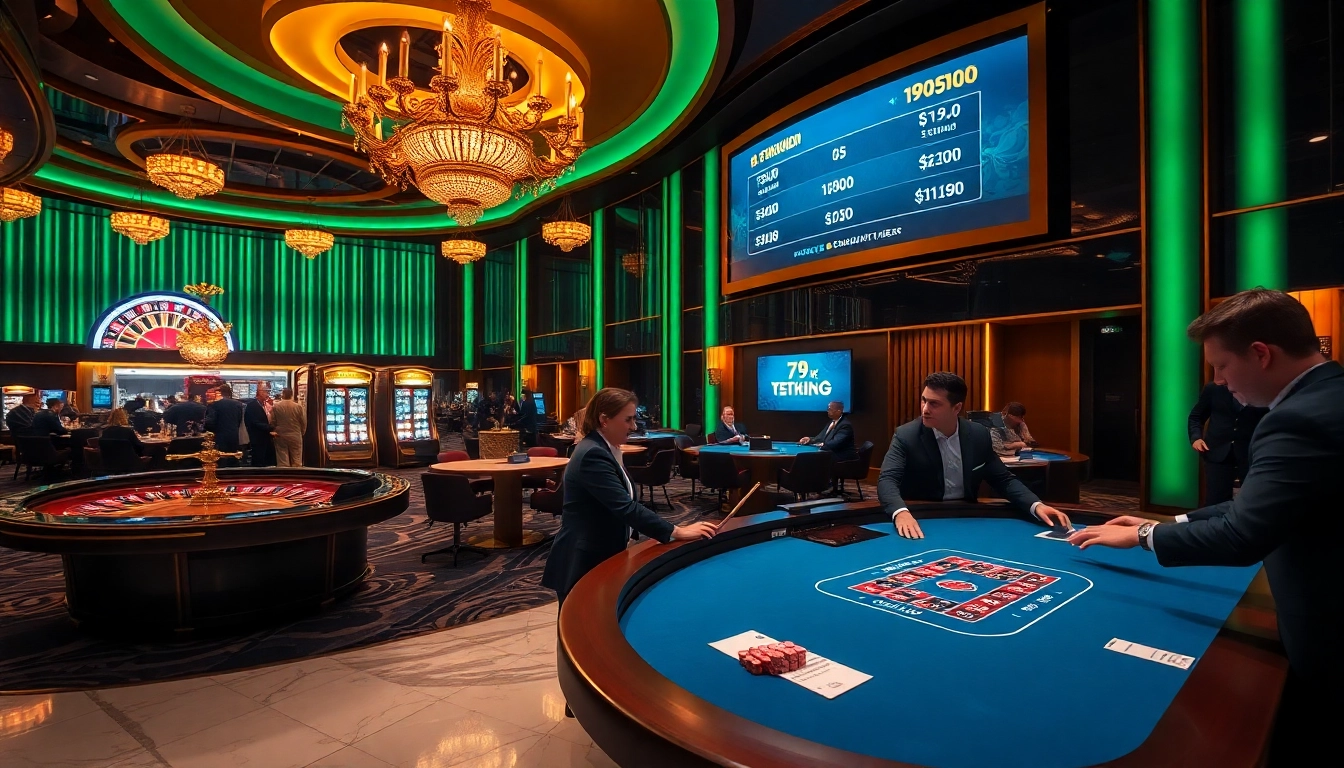 79king luxury casino scene with roulette, cards, and premium betting action