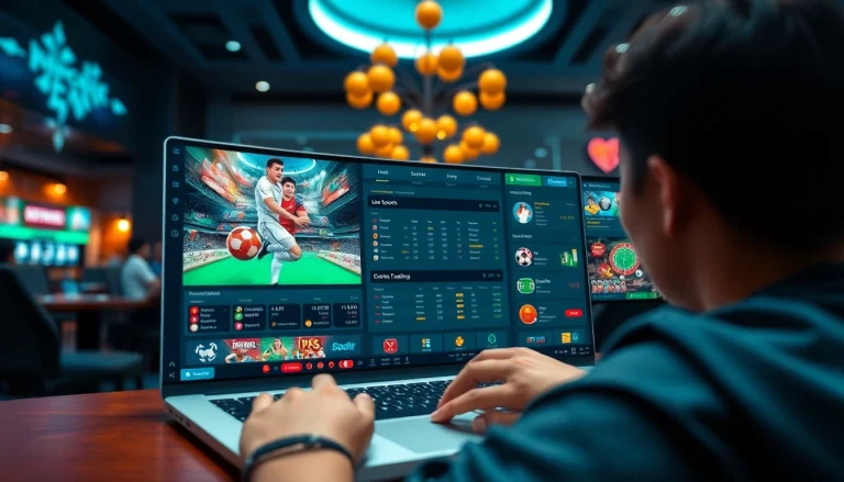 Engaging MM88 online gambling interface showcasing sports betting and casino games.