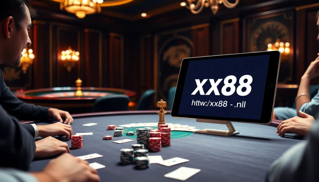 Experience thrilling gambling action at https://xx88.nl/ with a high-stakes poker scene.