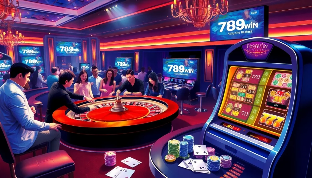 Play exciting roulette at 789win.associates as players enjoy a vibrant casino setting.