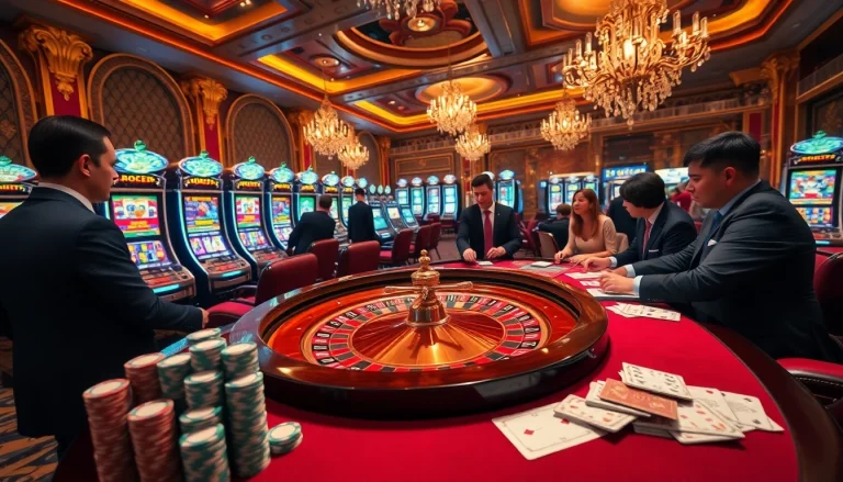 Players engaging with casino games at 888 now, highlighting excitement and professionalism.