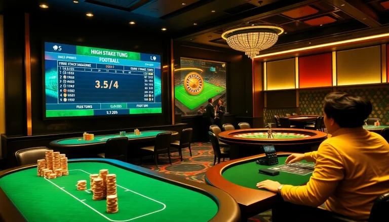 Tài 3.5/4 là gì - Understanding the excitement of sports betting in a luxurious casino setting.