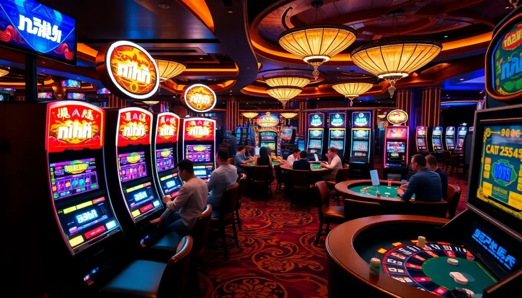 Engaging players in the excitement of nổ hũ at vibrant casino slot machines.