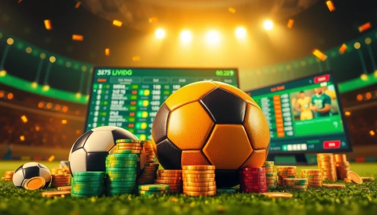 Exciting online gambling scene showcasing bolagacor football betting options and digital interface.