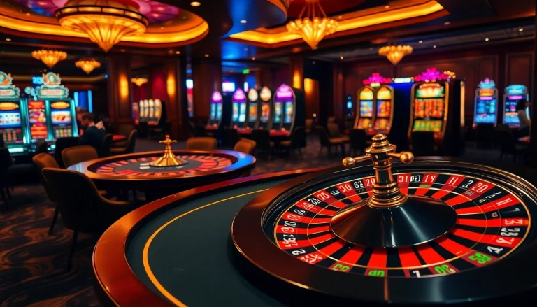 Experience thrilling actions at MM 88 poker tables with vibrant betting chips and an elegant casino backdrop.