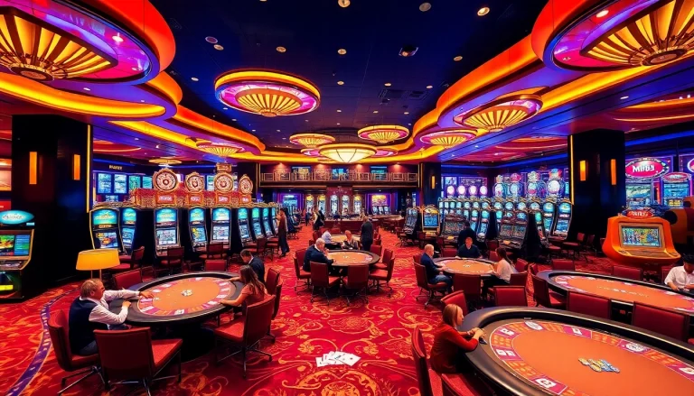 Experience thrilling gameplay at MM 88 with engaging casino tables and vibrant slot machines.