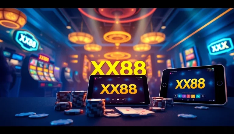 Exciting online gambling scene showcasing XX88's engaging interface and game variety.