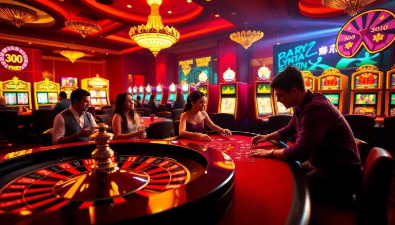 Experience thrilling gaming adventures at https://p9pg999.com/ with exciting roulette and poker tables under vibrant lights.