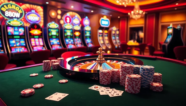 Experience high-stakes excitement at 888NOW with vibrant casino visuals of roulette and poker action.