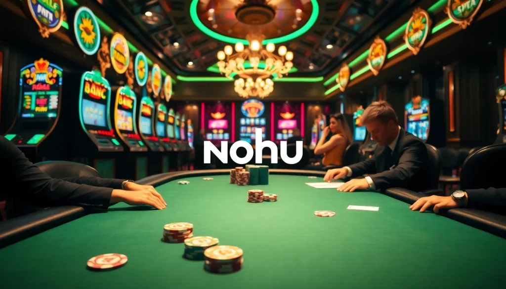 Experience the thrill of nohu gaming with vibrant casino elements and high-stakes action.