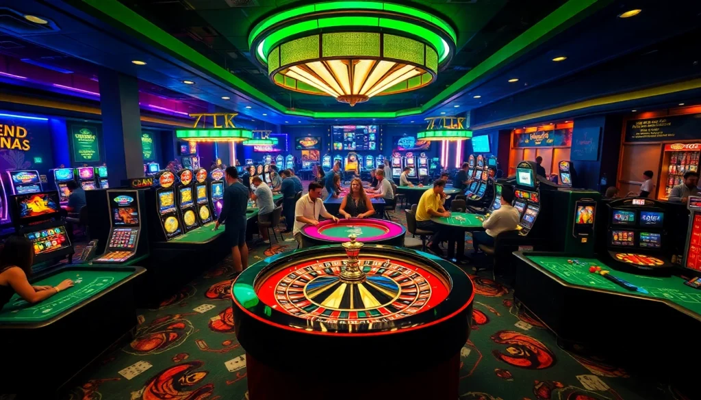 Exciting casino scene at https://bet88fun.net/ showcasing players at roulette and poker tables.