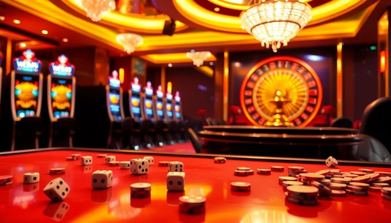 Experience the excitement of MK8 at a dazzling casino table with slots and chips.