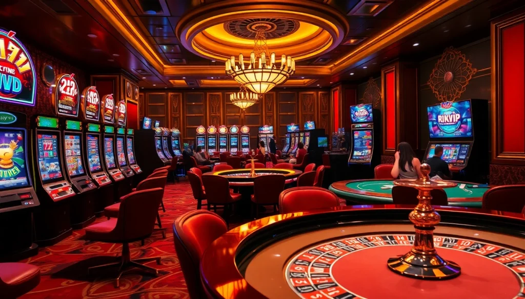 Experience the excitement of rikvip at luxurious casino tables with thrilling gambling action.