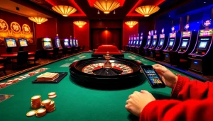 Exciting gambling action at https://luckywin.name featuring roulette, poker, and modern slot machines.