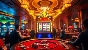 Experience the thrill of winning at SLOTS8 with lively casino action and elegant slot machines.