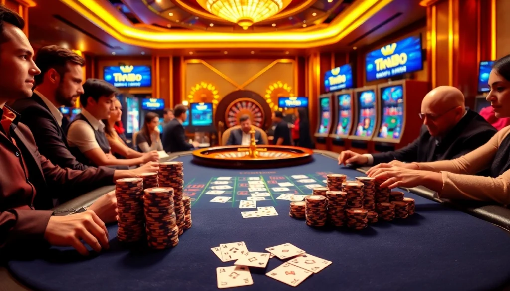 Engage in thrilling gameplay at https://nk88.center/ with vibrant casino elements, exciting poker action, and immersive atmosphere.