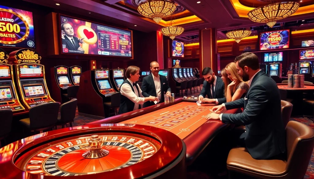 Engaging poker game at https://pg88us.com/ with vibrant chips and cards set in a luxurious casino.