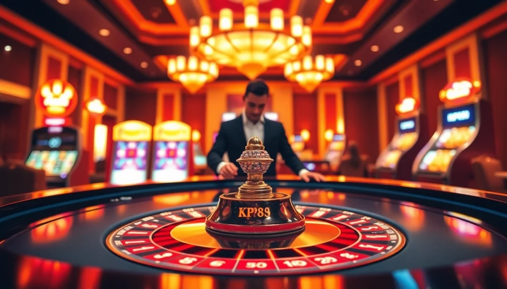 Engaging casino gameplay at https://kp88.ink/ with a dynamic roulette table and vibrant atmosphere.
