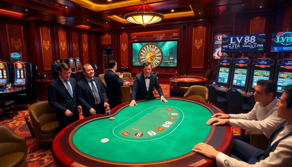 Players enjoy high-stakes poker at LV88, a premier online casino environment.