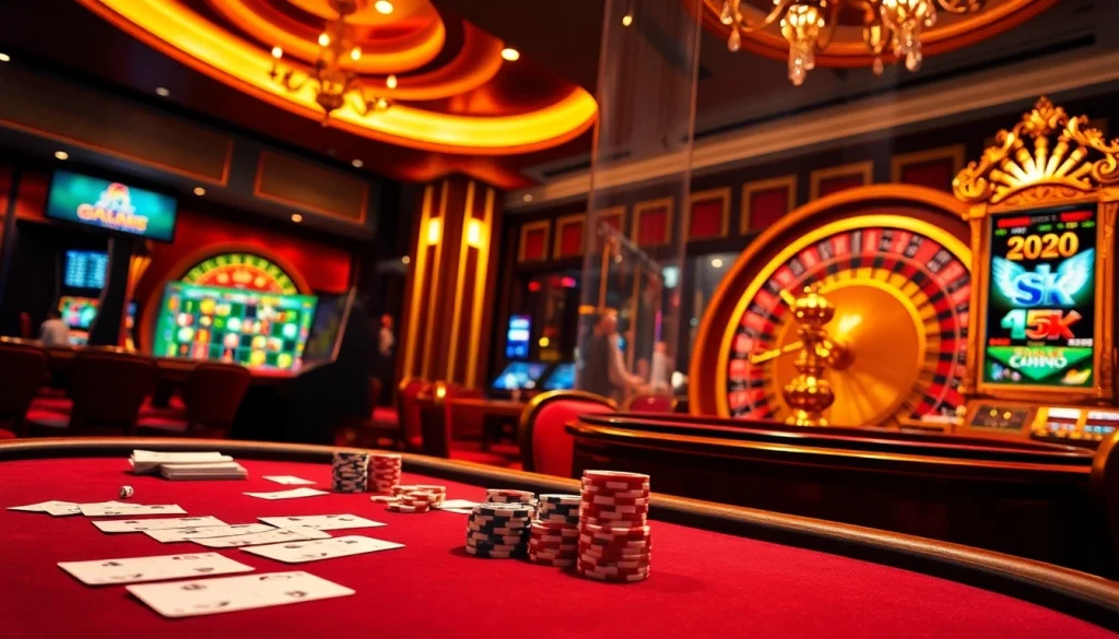 Experience thrilling gameplay at RR88 with vibrant casino tables and engaging gambling elements.