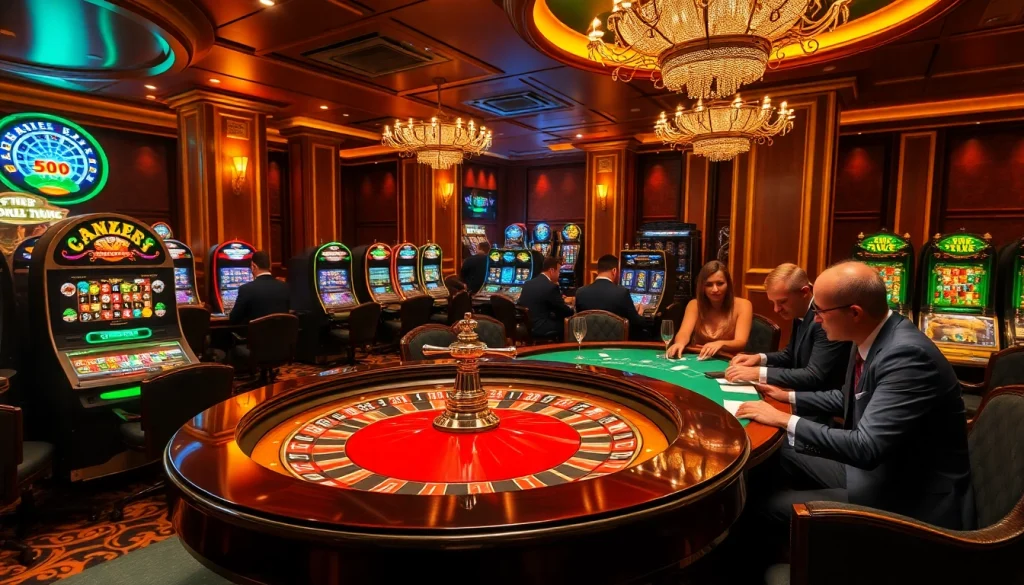 Experience the excitement at FUN79 casino with vibrant slot machines and engaging poker tables.