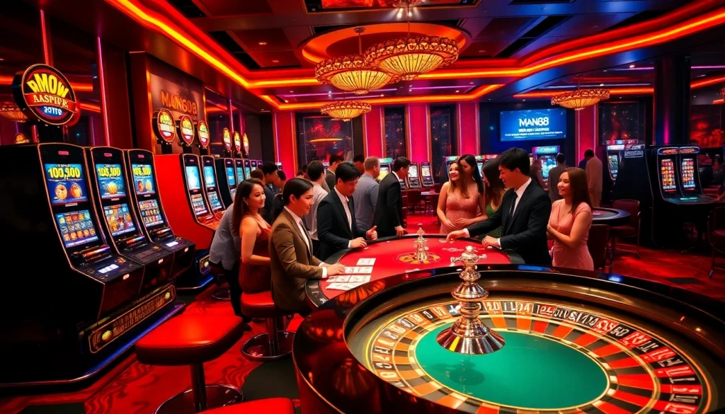 Experience the thrill of gaming at Man88's vibrant online casino filled with excitement and high stakes.