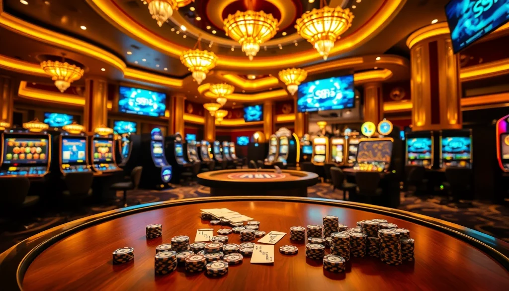 Experience the thrill of high-stakes gaming at S8; vibrant casino tables and modern technology.