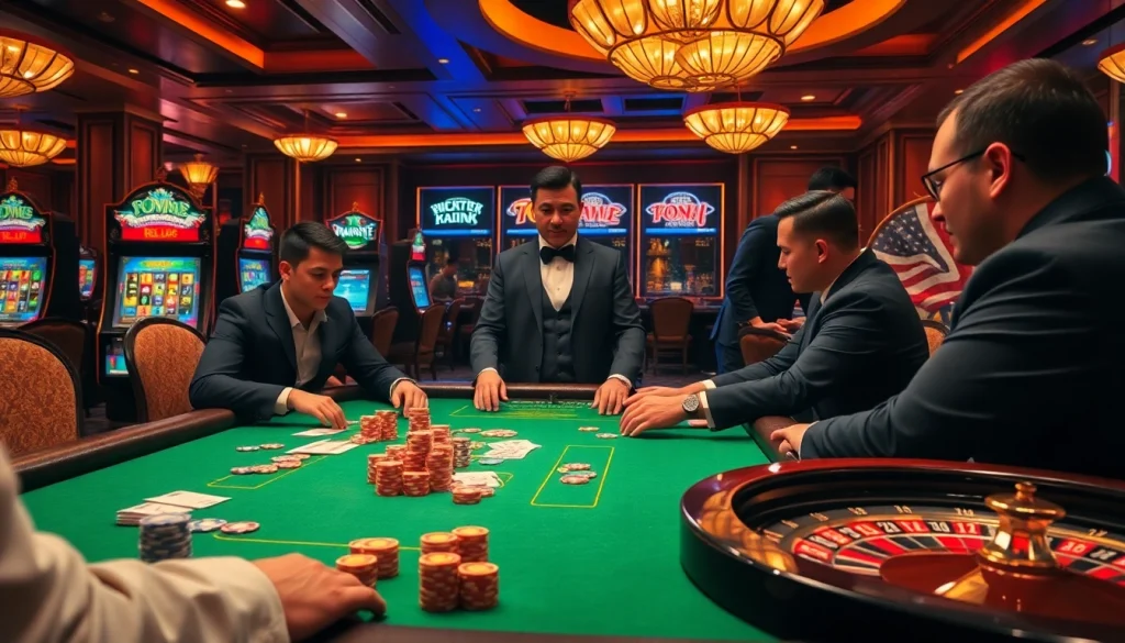 Experience the thrill of high-stakes poker at https://hm88.hiphop/ with vibrant chips and professional players.