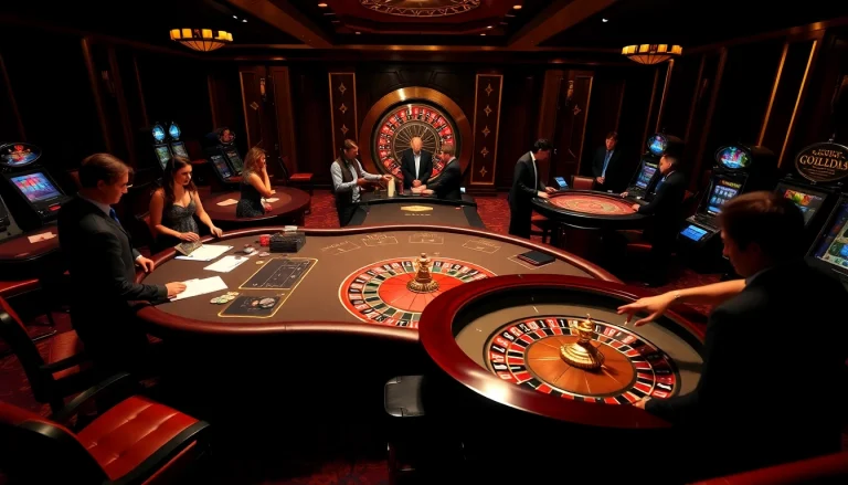 Bet big at https://mk8th.net/ with a thrilling casino scene featuring roulette and blackjack tables.