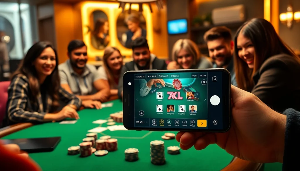 סביבת פוקר אונליין ב-7xl עם שחקנים מגוונים הנהנים מחוויית האפליקציה המרתקת.