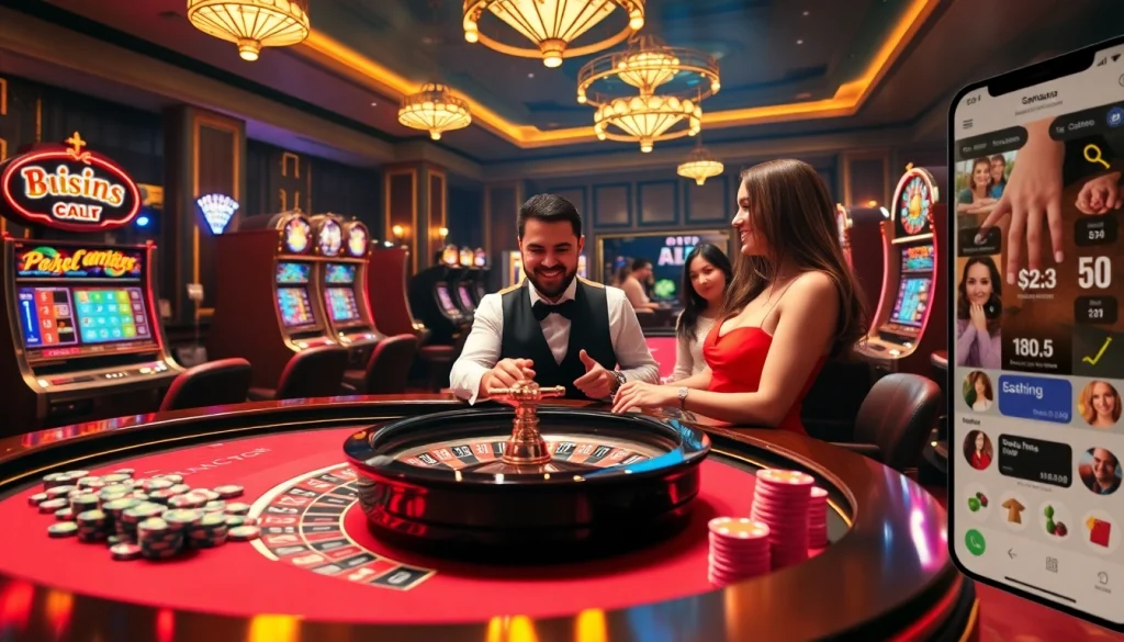 Players experiencing the thrill of the S8 casino app with vibrant slot machines.