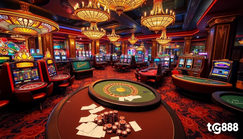 Experience the thrill of tg88 đăng nhập with vibrant casino tables, top-notch gaming, and luxurious ambiance.