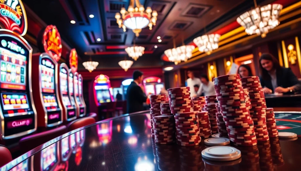 Players engaging in exciting slot games at 789club's luxurious casino, showcasing dynamic and thrilling gambling experiences.