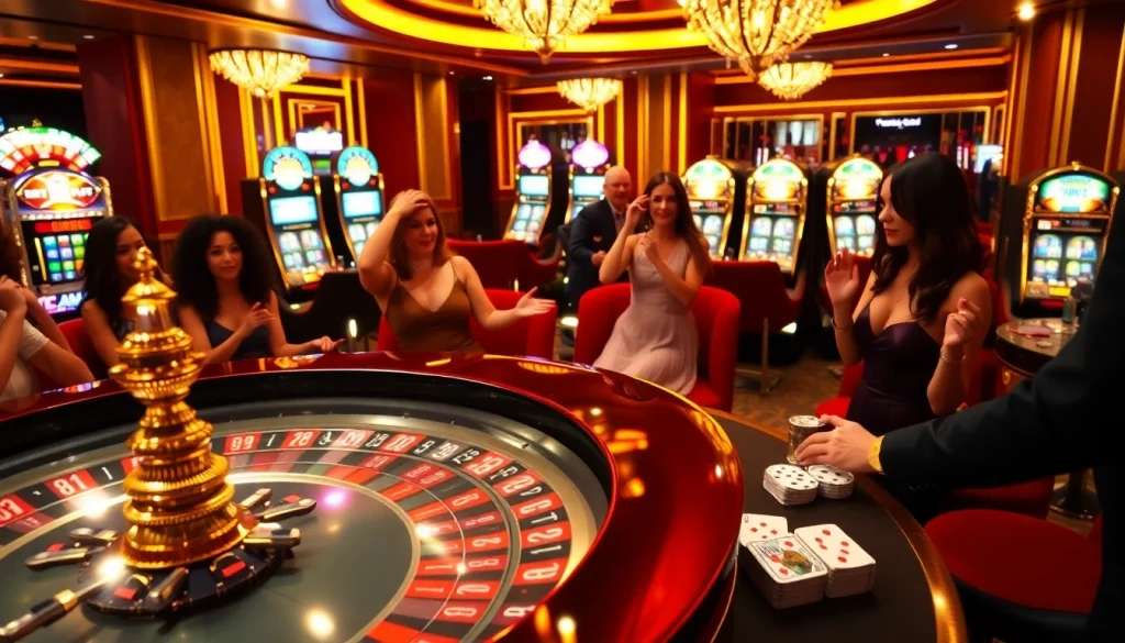 Players engaging in an exciting game at B52 Club's luxurious casino.