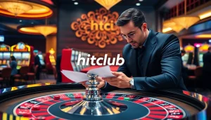Engaged gambler strategizing bets at the hitclub casino roulette table.