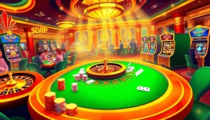 Experience thrilling gaming at slvip1.com.ph with vibrant tables, chips, and players winning big.